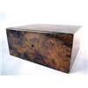 Image 1 : AN ALFRED DUNHILL BURL WOOD HUMIDOR WITH COPPER LINING Patent #2052826, 12" x 10" x 6