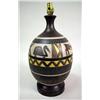 Image 1 : A POLYCHROME DECORATED CERAMIC TABLE LAMP 23"h