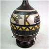 Image 2 : A POLYCHROME DECORATED CERAMIC TABLE LAMP 23"h