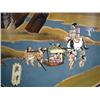 Image 2 : AN ORIENTAL STYLE CHARGER Depicting a river landscape of men carrying their Emperor across a river, 