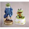 Image 3 : A GROUP OF ASSORTED PORCELAIN FIGURALS Including Kermit the Frog, Jesus, and musical boxes