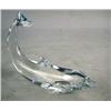 Image 3 : TWO BACCARAT JUMPING CRYSTAL PORPOISES From 5 1/2"l to 4 3/4"l, together with a Val St. Lambert colo