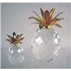Image 4 : TWO SWAROVSKI CRYSTAL PINEAPPLES With gilt metal top, 2 1/4"h and 4 1/4"h, together with miniature c