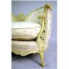 Image 4 : A LOUIS XV STYLE CARVED WHITE LACQUERED BARREL BACK ARMCHAIR Together with a matching love seat, eac