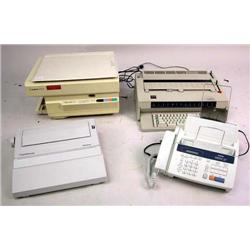 A MISCELLANEOUS GROUP OF OFFICE EQUIPMENT Comprising a Canon PC-7 photocopier, a Brother Intellifax 