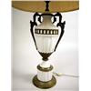 Image 2 : A NEOCLASSICAL STYLE GILT METAL MOUNTED BISQUE PORCELAIN URN-FORM LAMP Electrified, 31"h