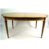 Image 2 : A NEOCLASSICAL STYLE FRUITWOOD DINING TABLE Together with six high back side chairs with black uphol