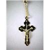 Image 2 : A 14K GOLD ROSARY CHAIN AND CROSS A 14K GOLD ROSARY CHAIN AND CROSS