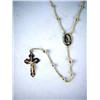 Image 3 : A 14K GOLD ROSARY CHAIN AND CROSS A 14K GOLD ROSARY CHAIN AND CROSS