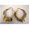 Image 1 : A PAIR OF 14K YELLOW GOLD DOUBLE COW EARRINGS Apx. 5.0 dwt.