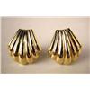 Image 1 : A PAIR OF 14K YELLOW GOLD SHELL FORM EARRINGS Apx. 3.4 dwt.