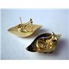 Image 2 : A PAIR OF 14K YELLOW GOLD EARRINGS Apx. 4.3 dwt.