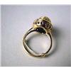 Image 2 : A 14K YELLOW GOLD AND GARNET RING WITH GOLD BALL CENTER Apx. 3 dwt.