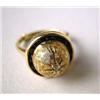 Image 3 : A 14K YELLOW GOLD AND GARNET RING WITH GOLD BALL CENTER Apx. 3 dwt.