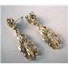 Image 1 : A PAIR OF 14K YELLOW GOLD CHUNK EARRINGS Together with one 14K yellow gold earring