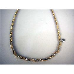 A 14K GOLD TWO-TONE NECKLACE Apx. 13.4 dwt