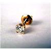 Image 1 : A 14K YELLOW GOLD STUD EARRING With a round brilliant cut diamond, weighing apx. 0.17 carat, clarity