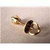 Image 2 : A 14K YELLOW GOLD STUD EARRING With a round brilliant cut diamond, weighing apx. 0.17 carat, clarity