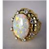 Image 1 : AN 18K YELLOW GOLD, OPAL AND DIAMOND RING Convert