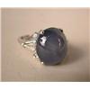 Image 1 : A STAR SAPPHIRE AND DIAMOND PLATINUM RING With na