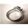 Image 2 : A DIAMOND AND EMERALD PLATINUM THREE STONE RING A