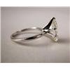 Image 3 : ONE DIAMOND AND PLATINUM RING: Stamped 10% Irid Plat, with center oval shaped diamond,