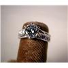 Image 1 : ONE DIAMOND AND PLATINUM ENGAGEMENT RING With a c