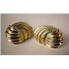 Image 1 : A PAIR OF 14K YELLOW GOLD FOLD-OVER DESIGN EARRINGS Apx. 6.70 dwt.