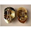 Image 2 : A PAIR OF 14K YELLOW GOLD FOLD-OVER DESIGN EARRINGS Apx. 6.70 dwt.