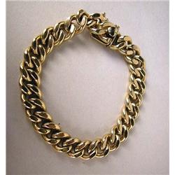 A 14K YELLOW GOLD, GOLD LINK BRACELET Apx. 28.70 dwt.