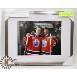 CONNOR MCDAVID & WAYNE GRETZKY FRAMED PHOTO