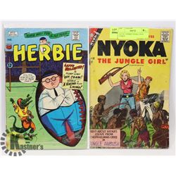 LOT OF 2 HERBIE NYOKA 1950'S COMICS