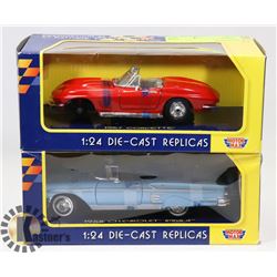 1:24 DIE-CAST - 1958 CHEVROLET IMPALA + 1967 CORVETTE
