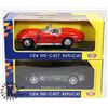 Image 1 : 1:24 DIECAST - 1967 CORVETTE + MAZDA RX-7