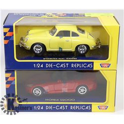 1:24 DIECAST - HONDA S2000 + PORSCHE 356B