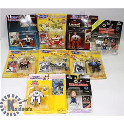 BOX OF HOCKEY FIGURE MODELS AND CARDS