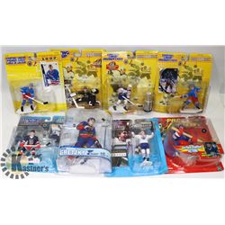 BOX OF HOCKEY FIGURE MODELS AND CARDS