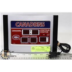 MONTREAL CANADIENS SCOREBOARD ALARM CLOCK