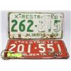 Image 1 : 1959 & 1960 ALBERTA LICENSE PLATES