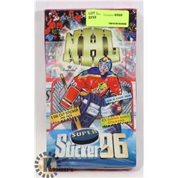 NHL SUPER STICKER 96 W/ 1 DIE CUT + GUM