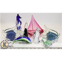 FLAT OF 8 BLOWN GLASS VARIETY