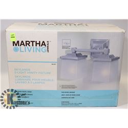NEW MARTHA STEWART LIVING 2 LIGHT VANITY FIXTURE