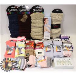FLAT OF 12 PAIR COZY SOCKS