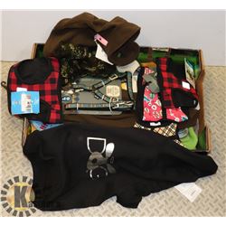 DOG APPAREL AND LEASHES