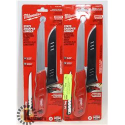 LOT OF TWO MILWAUKEE FULL TANG SMOOTH BLADE
