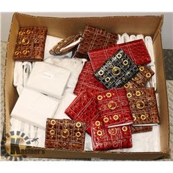 PLETHORA OF WALLETS W/ ASSORTED COLORS