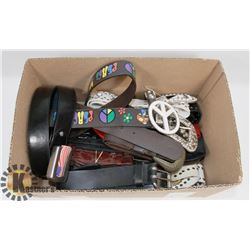 BOX W/12 MEN'S & LADIES BELTS - GENERAL,