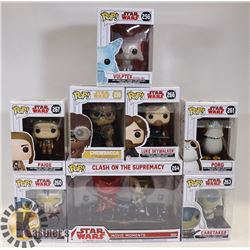 LOT OF 8 FUNKO POP STAR WARS LUKE SKYWALKER,
