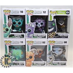 LOT OF 6 FUNKO POP MONSTERS COLLECTION.