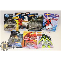 LOT OF 7 NEW SEALED HOTWHEELS MARVEL & DC SUPER